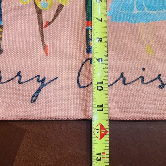 Nutcracker Christmas Pillow Cover Pink Decorative Case Accent Xmas Holiday Decor - Picture 14 of 16